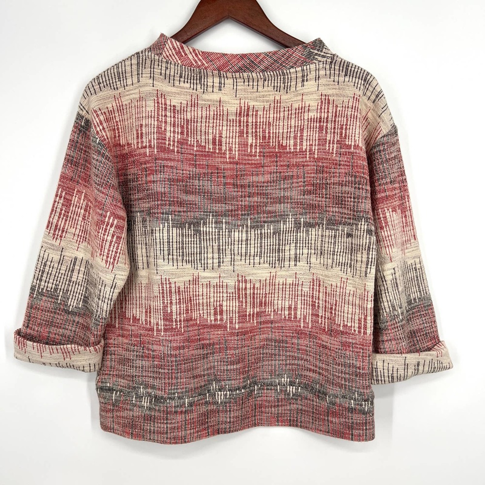 Anthropology Womens Size XS Red Sweatshirt Fall Winter Blouse Shirt Top Cozy - Picture 8 of 8